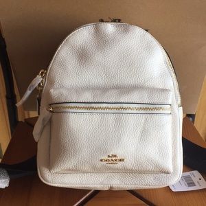 Coach Mini Charlie Pebble Leather Backpack